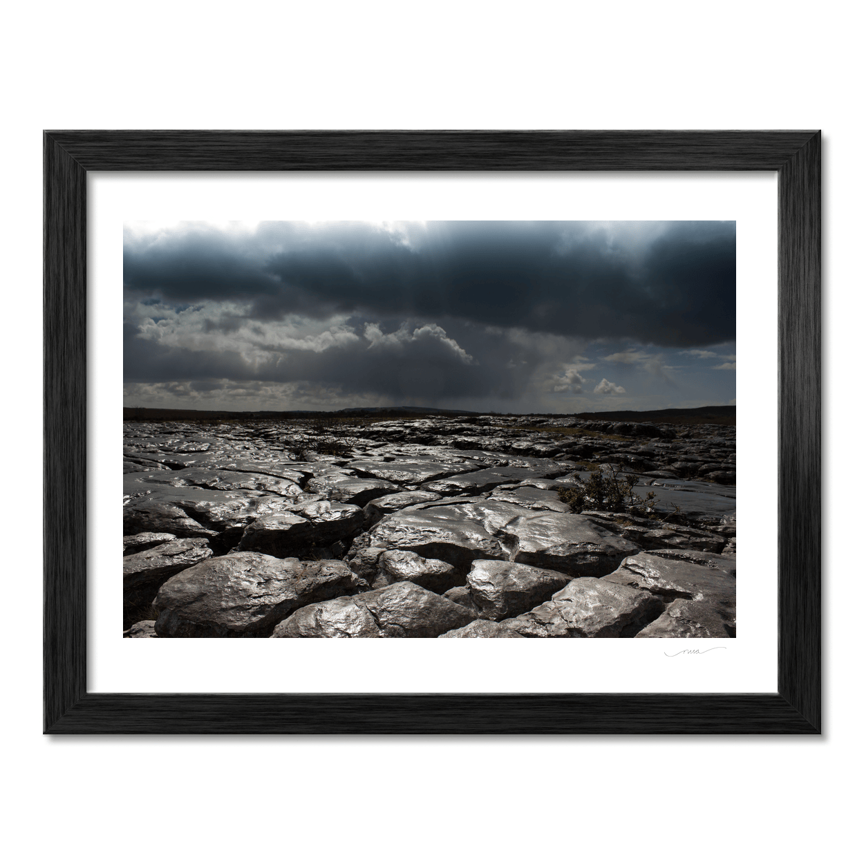 burren-limestone-pavement-stormy-sky PM