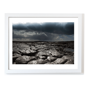 burren-limestone-pavement-stormy-sky WF