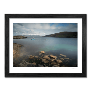 Nua Photography Print Calm Harbour with Fishing Boat in Crystal Clear Waters, Co. Cork Cork Harbour Fishing Boat Clear Waters Print | Nua Photography