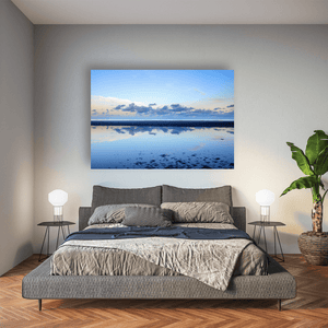 calm-tidal-pool-clouds-reflection-dawn Pano