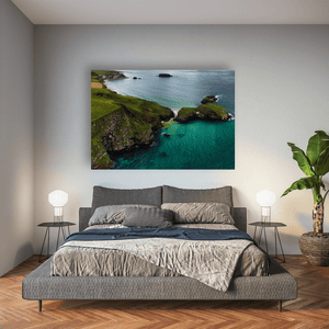 carrick-a-rede-rope-bridge-aerial-view Pano