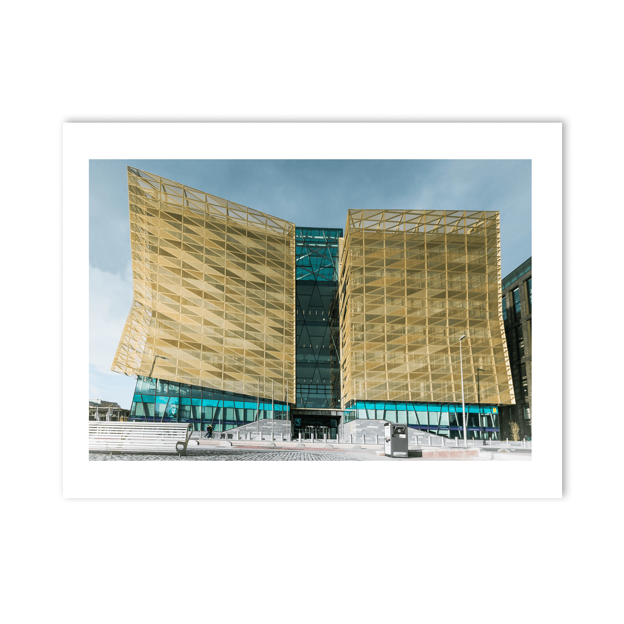 Nua Photography Print Central Bank of Ireland Golden FaÃ§ade, Dublin Docklands Central Bank Ireland Golden FaÃ§ade Print | Nua Photography