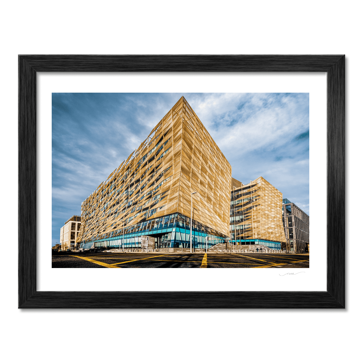 Nua Photography Print Central Bank of Ireland Golden FaÃ§ade, Dublin Docklands Central Bank Golden FaÃ§ade Dublin Docklands Print | Nua Photography