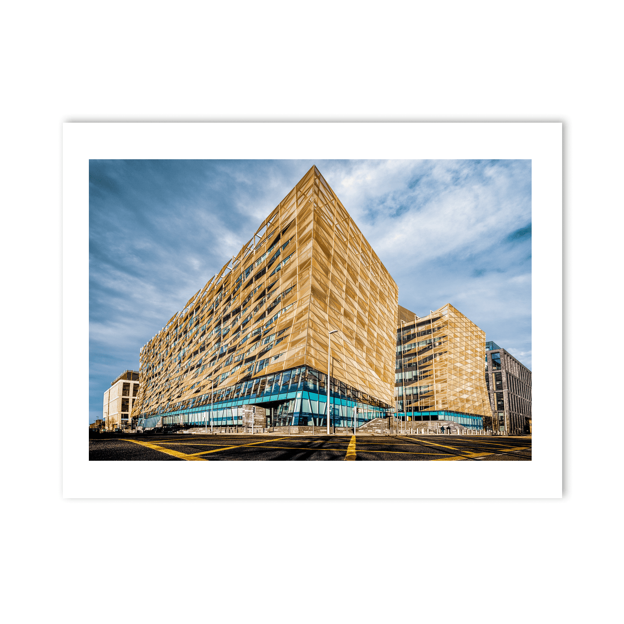 Nua Photography Print Central Bank of Ireland Golden FaÃ§ade, Dublin Docklands Central Bank Golden FaÃ§ade Dublin Docklands Print | Nua Photography
