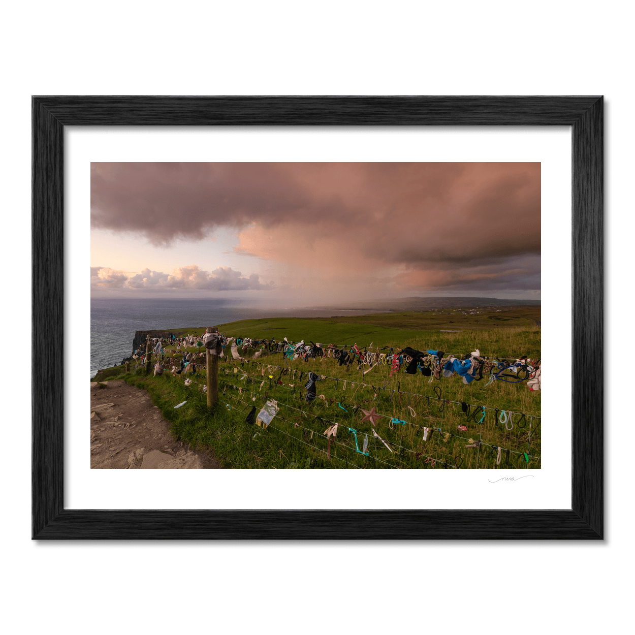 cliffs-of-moher-fence-ribbons-sunset-2 PM