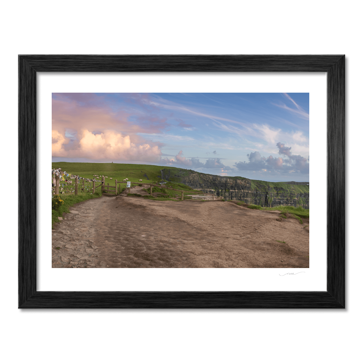 cliffs-of-moher-fence-ribbons-sunset PM