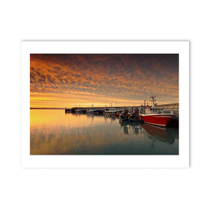 clogherhead-harbour-fishing-boats-sunset PM