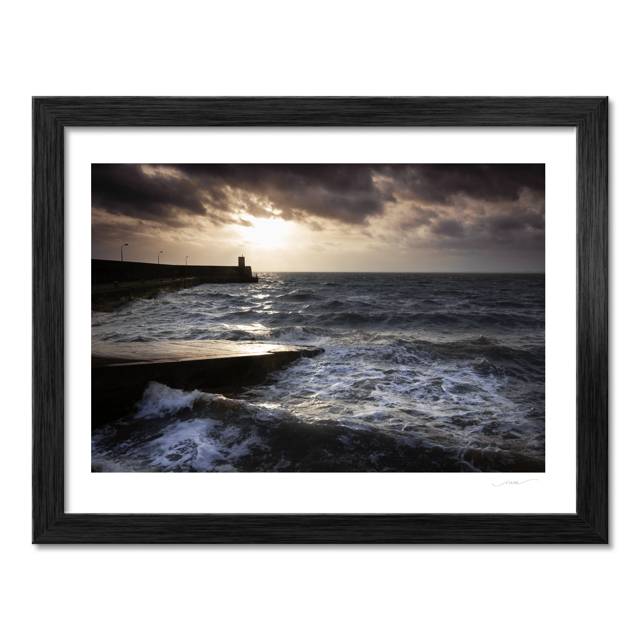 clogherhead-pier-stormy-sunset-breaking-waves PM