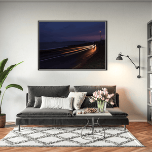 Nua Photography Print Coast Road Portmarnock Light Trails at Dusk, Co. Dublin Coast Road Portmarnock Light Trails Print | Nua Photography