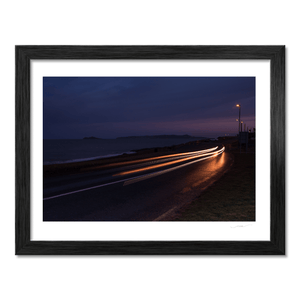 Nua Photography Print Coast Road Portmarnock Light Trails at Dusk, Co. Dublin Coast Road Portmarnock Light Trails Print | Nua Photography