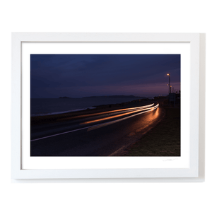 Nua Photography Print Coast Road Portmarnock Light Trails at Dusk, Co. Dublin Coast Road Portmarnock Light Trails Print | Nua Photography