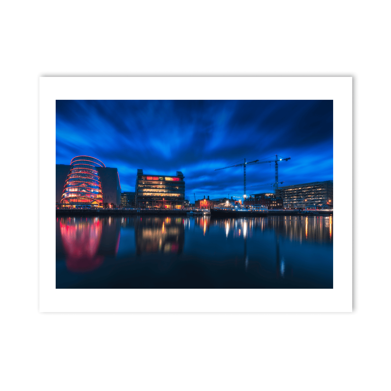 Nua Photography Print Convention Centre Dublin and Docklands Blue Hour Reflections, Co. Dublin Convention Centre Dublin Docklands Blue Hour Print | Nua Photography