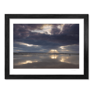 Nua Photography Print Dramatic Sunbeams Breaking Through Storm Clouds, South Cork Coast Cork Beach Sunbeams Through Storm Clouds Print | Nua Photography