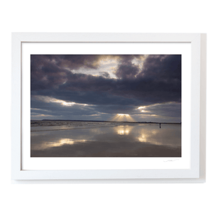 Nua Photography Print Dramatic Sunbeams Breaking Through Storm Clouds, South Cork Coast Cork Beach Sunbeams Through Storm Clouds Print | Nua Photography