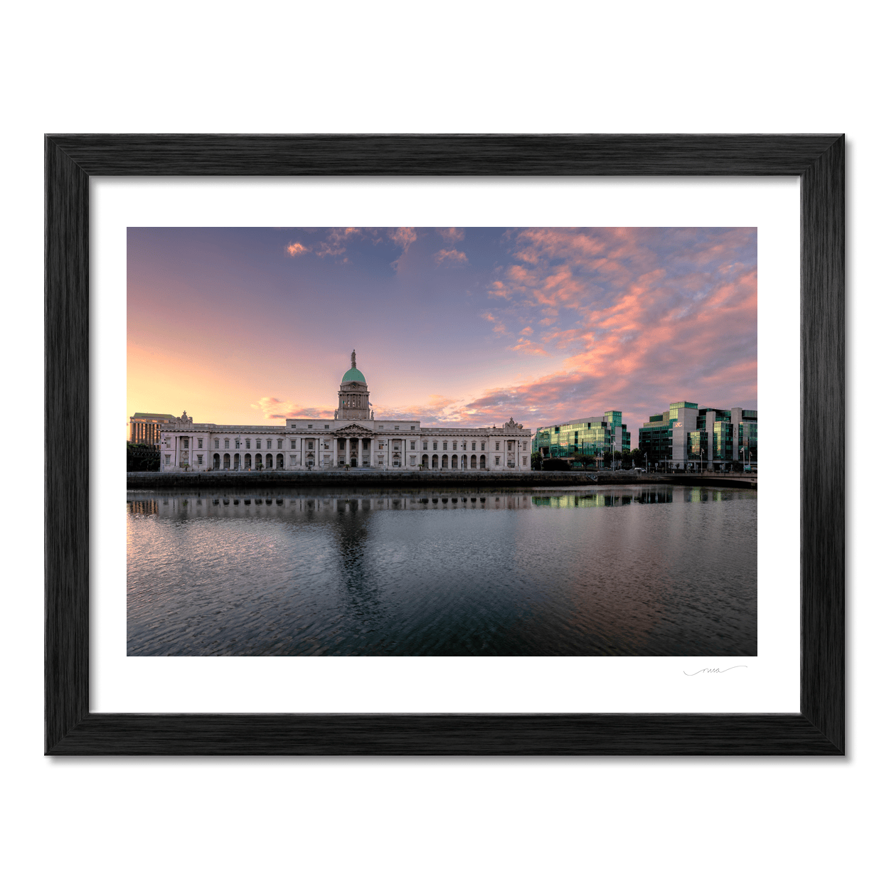 custom-house-river-liffey-sunset-reflection PM