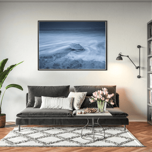 Nua Photography Print Diamond Beach Glacial Ice in Swirling Waves, Iceland Diamond Beach Glacial Ice Swirling Waves Print | Nua Photography
