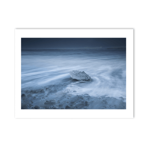 Nua Photography Print Diamond Beach Glacial Ice in Swirling Waves, Iceland Diamond Beach Glacial Ice Swirling Waves Print | Nua Photography