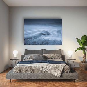 Nua Photography Print Diamond Beach Glacial Ice in Swirling Waves, Iceland Diamond Beach Glacial Ice Swirling Waves Print | Nua Photography