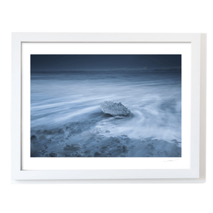 Nua Photography Print Diamond Beach Glacial Ice in Swirling Waves, Iceland Diamond Beach Glacial Ice Swirling Waves Print | Nua Photography