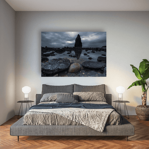 dramatic-sea-stack-reflection-low-tide Pano