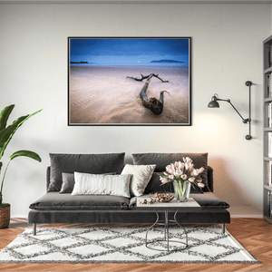 Nua Photography Print Driftwood on South Beach Rush at Twilight, Co. Dublin Driftwood South Beach Rush Twilight Print | Nua Photography