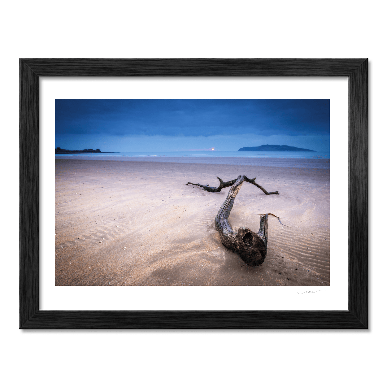 Nua Photography Print Driftwood on South Beach Rush at Twilight, Co. Dublin Driftwood South Beach Rush Twilight Print | Nua Photography