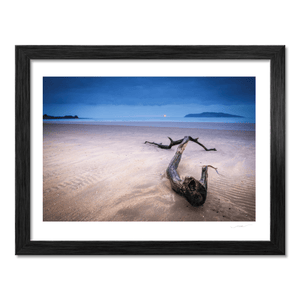Nua Photography Print Driftwood on South Beach Rush at Twilight, Co. Dublin Driftwood South Beach Rush Twilight Print | Nua Photography