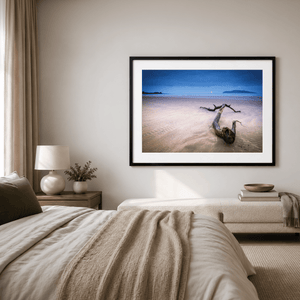 Nua Photography Print Driftwood on South Beach Rush at Twilight, Co. Dublin Driftwood South Beach Rush Twilight Print | Nua Photography