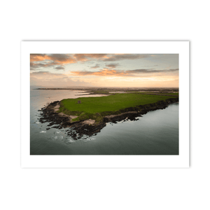 Nua Photography Print Drumanagh Headland Looking Towards Rush at Sunset, Co. Dublin Drumanagh Headland Sunset Aerial Print | Nua Photography