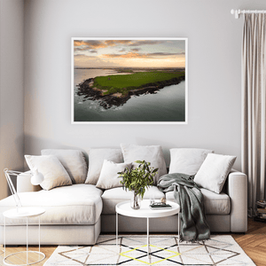 Nua Photography Print Drumanagh Headland Looking Towards Rush at Sunset, Co. Dublin Drumanagh Headland Sunset Aerial Print | Nua Photography