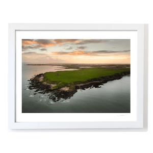 Nua Photography Print Drumanagh Headland Looking Towards Rush at Sunset, Co. Dublin Drumanagh Headland Sunset Aerial Print | Nua Photography