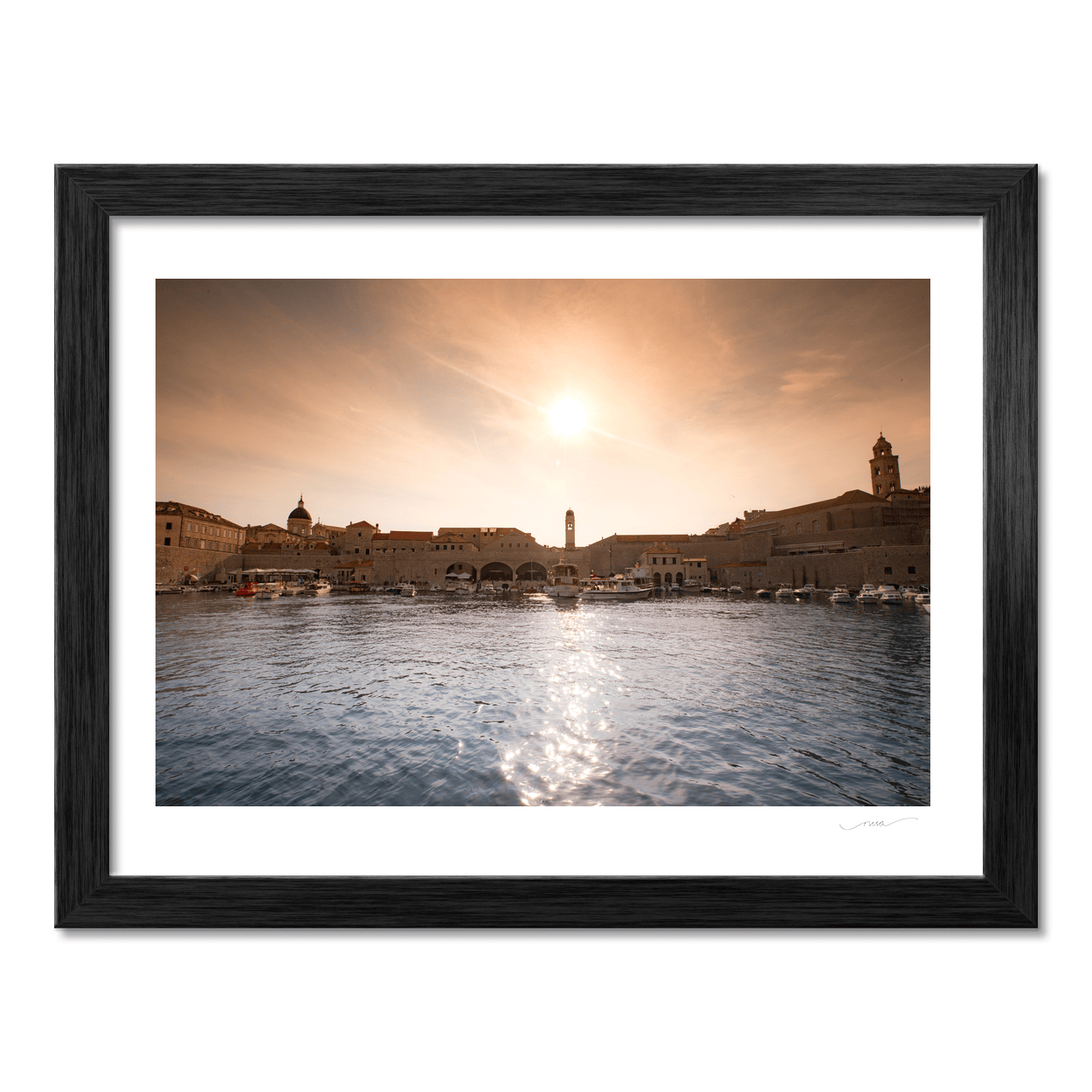Nua Photography Print Dubrovnik Old Port at Golden Hour, Croatia Dubrovnik Old Port at Golden Hour Print | Nua Photography