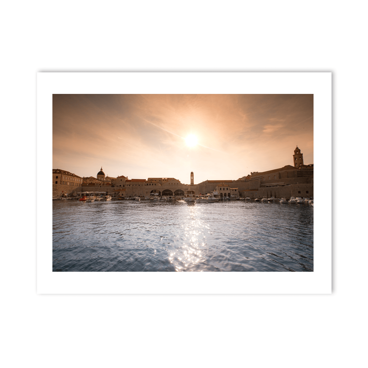Nua Photography Print Dubrovnik Old Port at Golden Hour, Croatia Dubrovnik Old Port at Golden Hour Print | Nua Photography