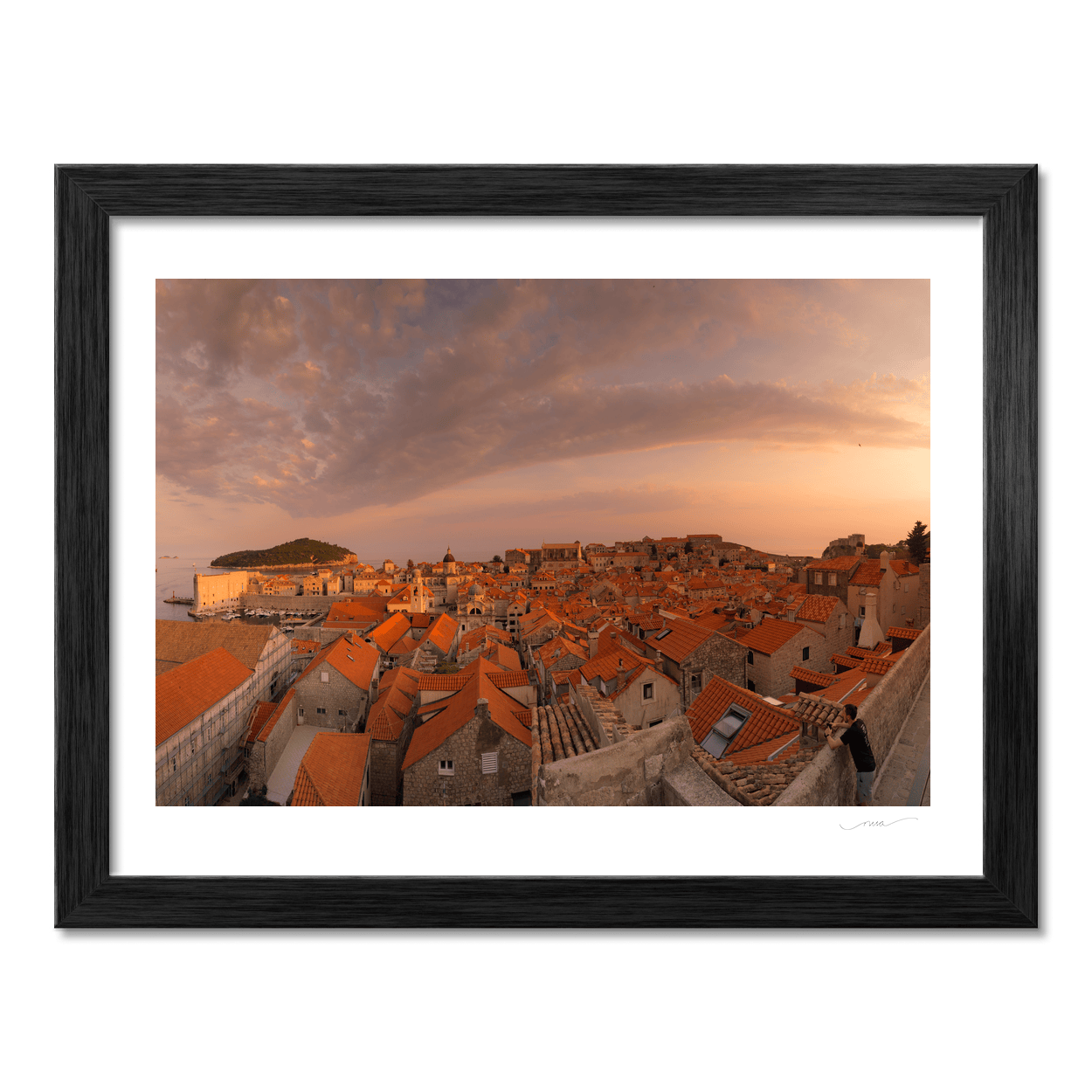 Nua Photography Print Dubrovnik Old Town Sunset Panorama from the City Walls, Croatia Dubrovnik Old Town Sunset Panorama Print | Nua Photography