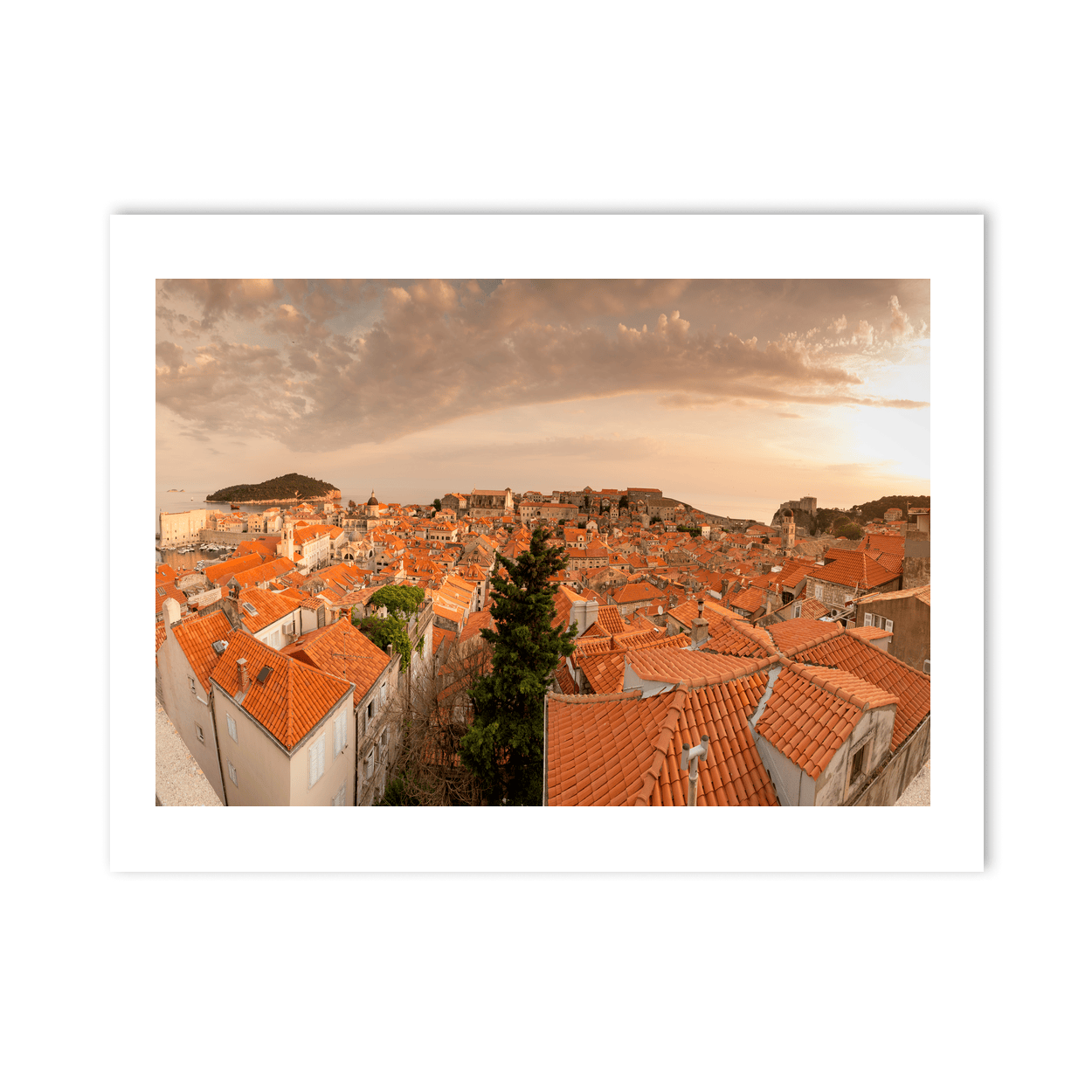 Nua Photography Print Dubrovnik Old Town Terracotta Rooftops at Sunset, Croatia Dubrovnik Old Town Rooftops at Sunset Print | Nua Photography
