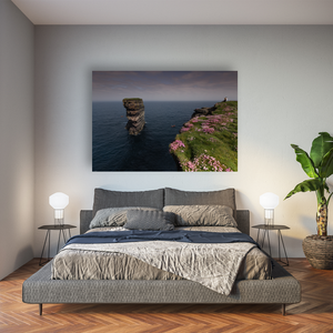 dun-briste-sea-stack-pink-thrift-cliffs Pano