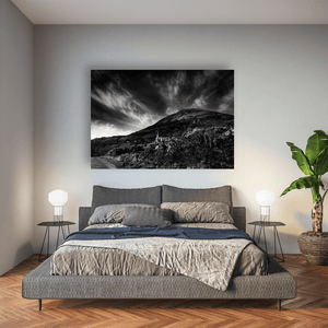 dunlewey-church-mount-errigal-dramatic-sky Pano