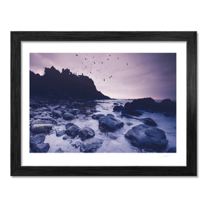 dunluce-castle-silhouette-rocky-shore-twilight BF