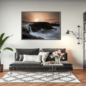 dunseverick-waterfall-sunset-atlantic-waves BFW