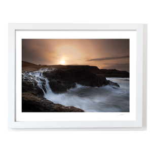 dunseverick-waterfall-sunset-atlantic-waves WF