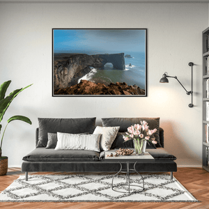 Nua Photography Print DyrhÃ³laey Arch and Dramatic Cliffs, Southern Iceland DyrhÃ³laey Arch Dramatic Cliffs Iceland Print | Nua Photography