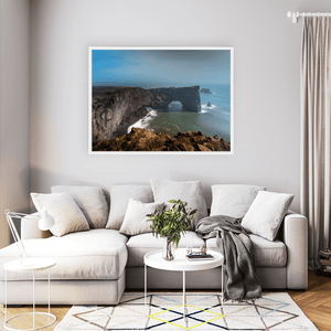 Nua Photography Print DyrhÃ³laey Arch and Dramatic Cliffs, Southern Iceland DyrhÃ³laey Arch Dramatic Cliffs Iceland Print | Nua Photography