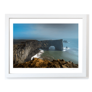 Nua Photography Print DyrhÃ³laey Arch and Dramatic Cliffs, Southern Iceland DyrhÃ³laey Arch Dramatic Cliffs Iceland Print | Nua Photography