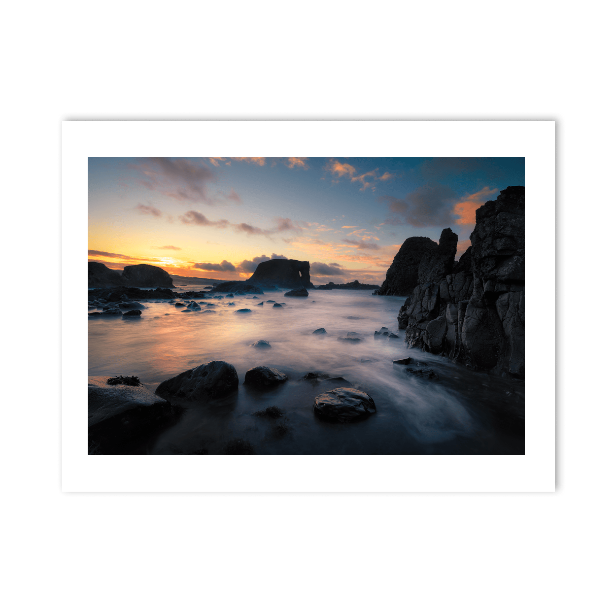 elephant-rock-sea-arch-sunset-ballintoy PM