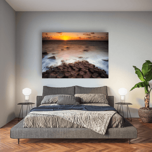 giants-causeway-sunset-hexagonal-basalt-columns Pano