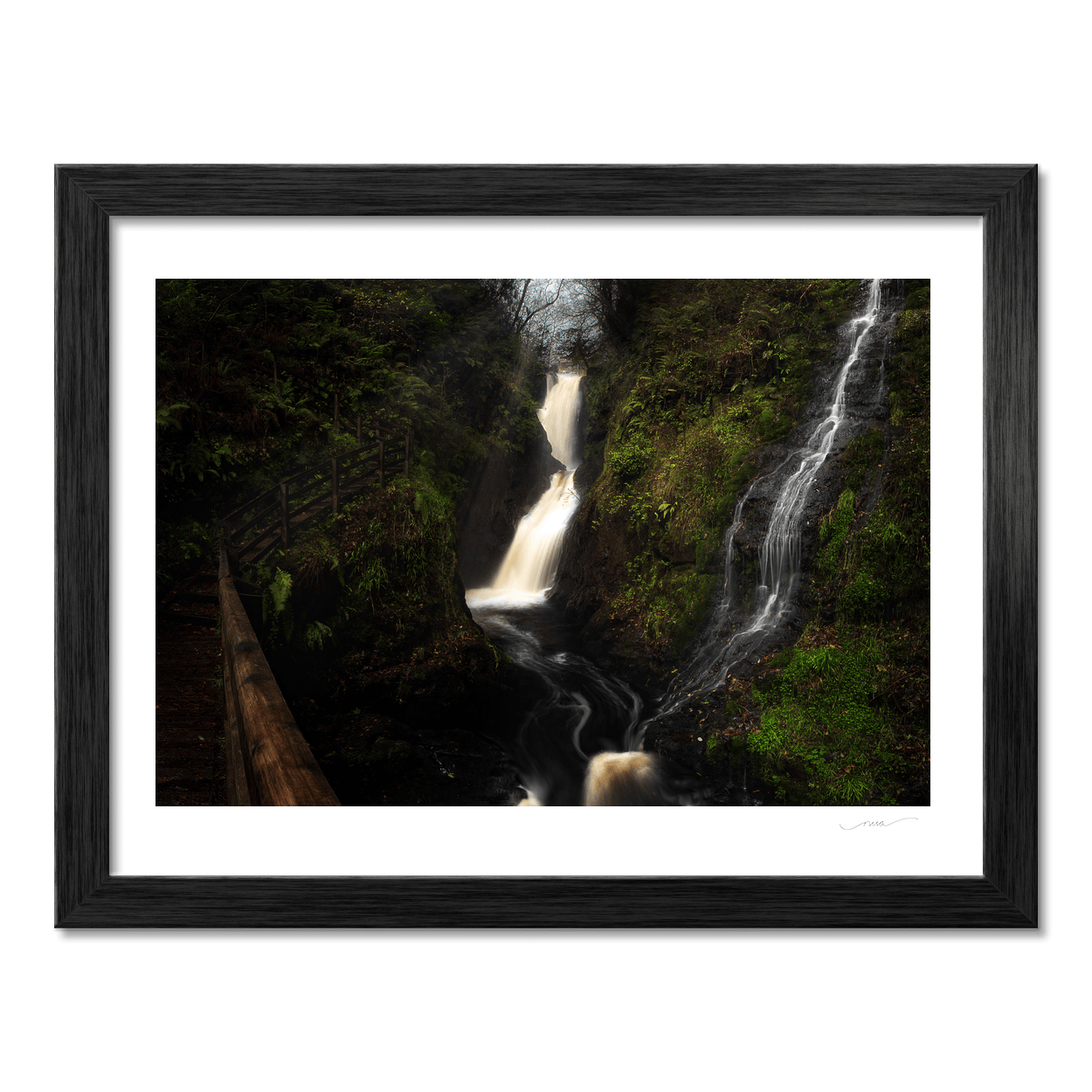 Nua Photography Print Glenariff Waterfalls in Misty Gorge, Co. Down Glenariff Waterfalls Misty Gorge Print | Nua Photography