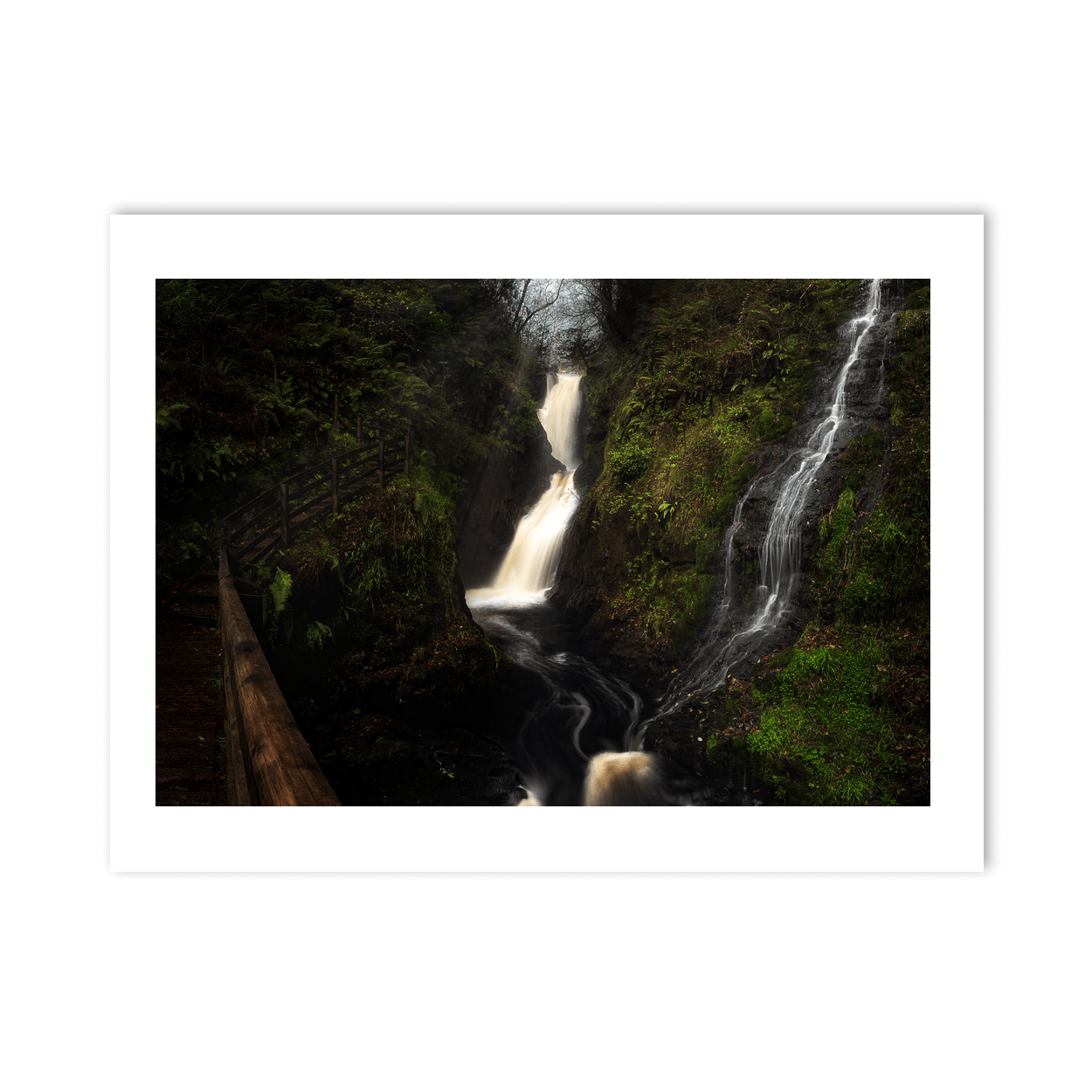 Nua Photography Print Glenariff Waterfalls in Misty Gorge, Co. Down Glenariff Waterfalls Misty Gorge Print | Nua Photography