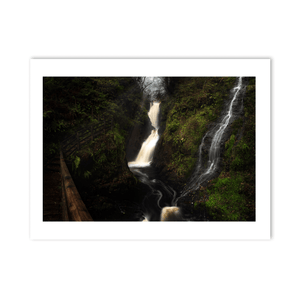 Glenariff Waterfalls in Misty Gorge, Co. Down fine art photography print by Nua Photography