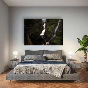 Glenariff Waterfalls in Misty Gorge, Co. Down fine art photography print by Nua Photography