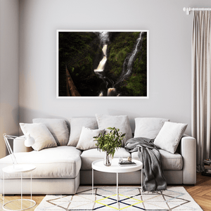 Glenariff Waterfalls in Misty Gorge, Co. Down fine art photography print by Nua Photography